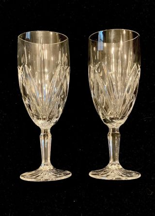 2 - 8 1/4 " Waterford Crystal Marquis Brookside Ice Tea Water Goblet Glasses