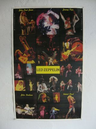 Vtg 1979 Led Zeppelin International Sales London Rock & Roll Concert Poster Huge