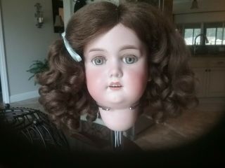 Antique German Bisque Doll Head Simon & Halbig Cm Bergmann W/ Eyes