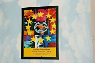 U2 Framed A4 Rare 1993 `zooropa` Album Band Promo Art Poster