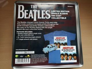 THE BEATLES SINGLE SLEEVE DIE CAST COLLECTIBLE ALL YOU NEED IS LOVE TIN T SHIRT 2