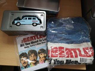 THE BEATLES SINGLE SLEEVE DIE CAST COLLECTIBLE ALL YOU NEED IS LOVE TIN T SHIRT 3