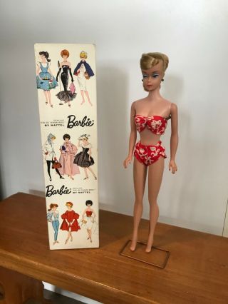 Vintage Blonde Swirl Barbie Doll By Mattel,  Made In Japan