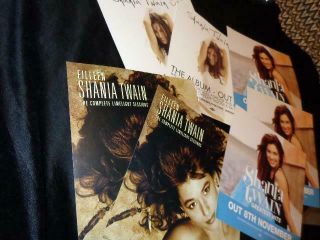 Shania Twain Seven 12x12 Promo Poster Flats^3 Greatest Hits/2 Limelight/2 Up