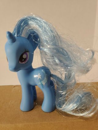 My Little Pony G4 Brushable 3 " 2010 Trixie Lulamoon Glitter On Star & Moon