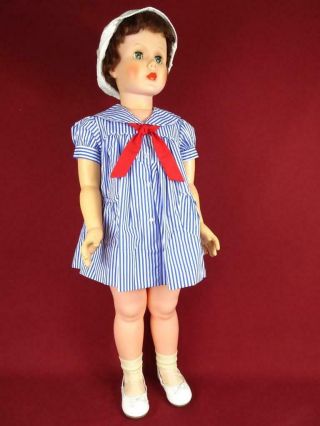 Darling Vintage 35 " Patti Playpal Companion Walking Doll In Cute Sailor Dress