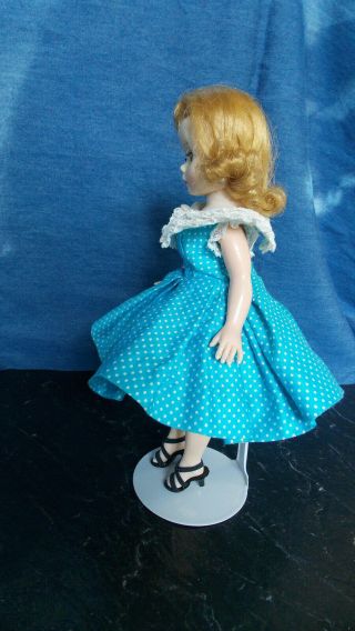 Madame Alexander Cissette Turquoise Polka Dot Dress Val Trim 1959 722 - NO DOLL 2