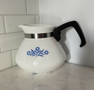 Vintage - Corning Ware - P - 104 - 6 Cup (30 Oz) Tea Pot - Blue Cornflower