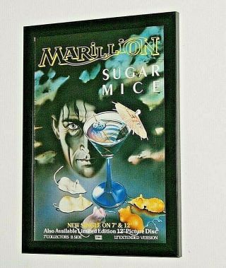 Marillion Framed A4 1987 `sugar Mice` Single Band Promo Art Poster