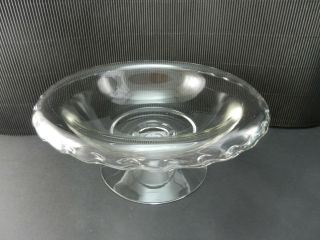 Fostoria Glass Century Rolled Edge Round Bowl (compote) Footed Clear 10 1/2 " D
