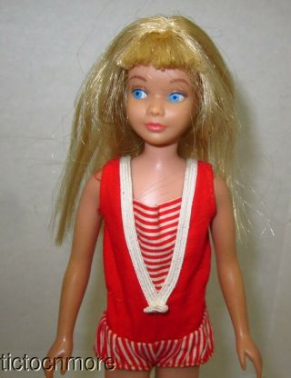 Vintage Barbie Sister Skipper Doll Platinum Blonde & Suit
