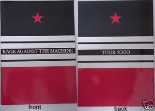 Rage Against The Machine 2000 World Tour Book Official Band Merch