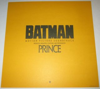 Prince DOUBLE SIDED PROMO POSTER FLAT Batman Soundtrack (1989) 2