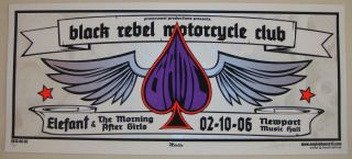 2006 Black Rebel Motorcycle Club - Columbus Silkscreen Concert Poster S/n Martin