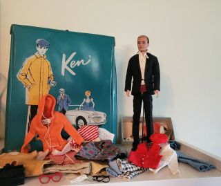Vintage Ken Barbie Doll / Outfits / Accessories / Case