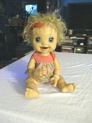 2007 Baby Alive Doll Learns To Potty Eyes Mouth Move Talks Soft Face