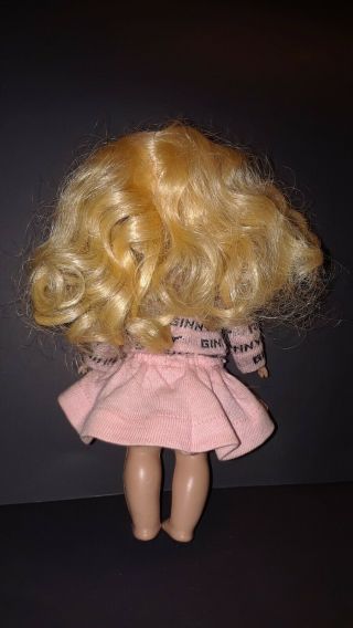 Vintage 1950 ' s Strung Vogue Ginny Doll Tagged Pink Ginny Sweater Skort 2
