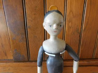 Antique Wooden Doll Primitive Early American Style 3