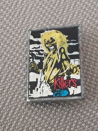 Vintage 32 Mm Heavy Metal Rock Band Music Iron Maiden Killers Album Pin Badge