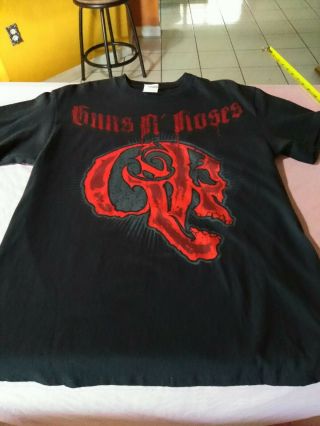 Guns N Roses Skull 2009 Black T Shirt Size Men 