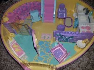 Vintage Bluebird Lucy Locket Polly Pocket Carry N Play Dreamhouse Pink 1992 HUGE 2