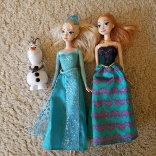 Frozen Elsa Anna Barbie Size Dolls And Olaf (t01)