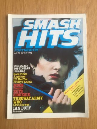 Smash Hits July 79 Rare Early Issue Siouxsie,  Abba,  Ian Dury,  The Police,  Vgc