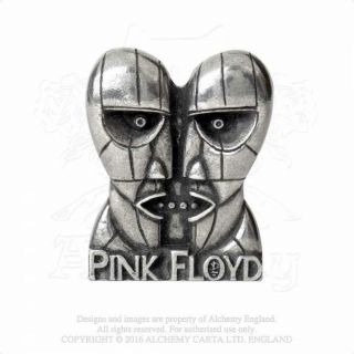 Alchemy Rocks - Pink Floyd - Division Bell Heads Pewter Pin Badge Rock