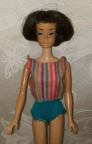 Vintage Mod American Girl Brunette Barbie Doll All Orig.  $104.  99