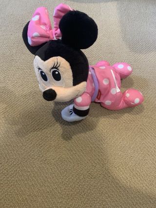 Fisher Price Disney Baby Minnie Mouse Touch N Crawl Plush Toy Crawling