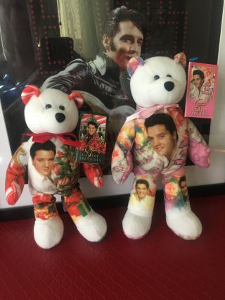 Elvis Presley Teddy Bears Love Me Tender & Graceland Christmas Gallery Treasures