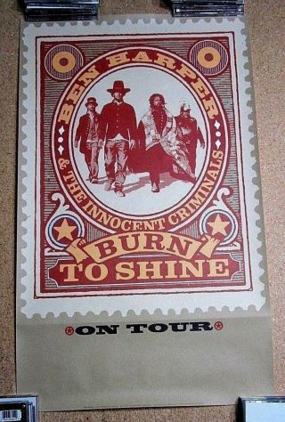 Ben Harper Promo Poster On Tour For Burn To Shine
