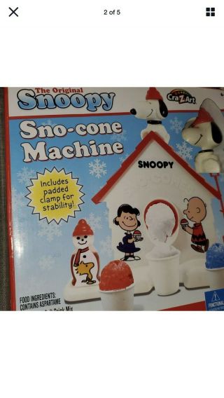 The Snoopy Snow Cone Sno - Cone Machine Maker Peanuts Classic Toy