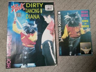 Mega Rock - Michael Jackson - Dirty Dancing With Diana L Poster/mag Vintage 1988