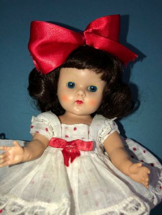 Vintage Vogue Strung Ginny Doll In Her 1952 Skinny Tagged “lucy” Dress