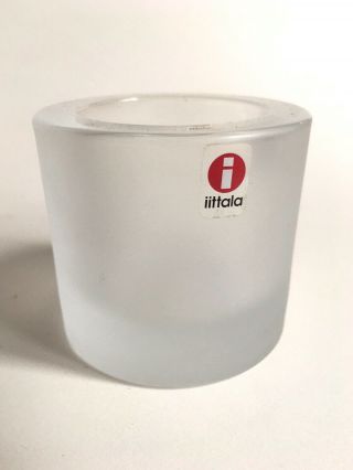 Iittala Finland Marimekko Frosted Glass Kivi Votive Tea Light Candle Holder