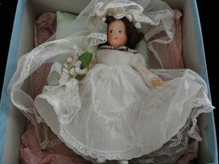 Vintage Madame Alexander 7 " Bride Doll Style 1050