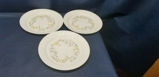 Vintage Corelle Swirl " Garden Portrait " Set/3 Dinner Plates