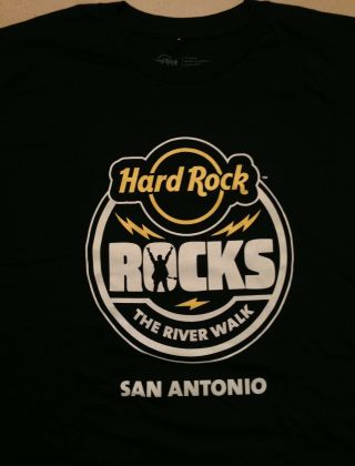 Hard Rock Cafe San Antonio The River Walk Black Tee T - Shirt Xl 23.  5 " X 19 "