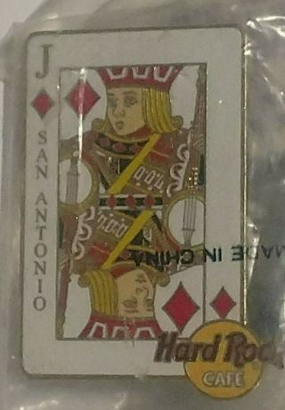 Hard Rock Cafe Pin San Antonio Playing Card Series Jack Of Diamonds Poker Hat La