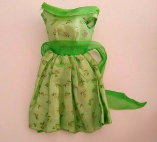 Vintage Barbie Modern Art 1625 Htf - Green Organza Dress