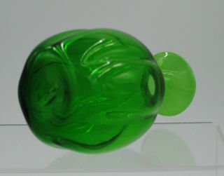 Vintage Blenko Hand Blown Glass Bud Vase - 928 - Lime 3