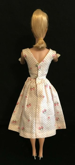 Vintage 1964 Blonde Swirl Ponytail Barbie Doll Wearing Vintage 1963 Garden Party 2