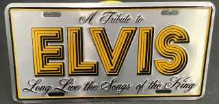 Elvis Presley License Plate Gold Record Lp Tag Presly Car Auto Aluminum