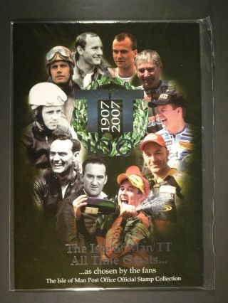 Isle Of Man - 2007 Tt Centenary " All Time Greats " Special Folder With Sheetlets