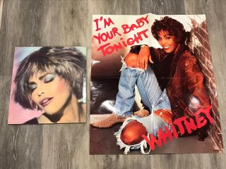 1991 Whitney Houston I ' m Your Baby Tonight World Tour Program W/ POSTER 3