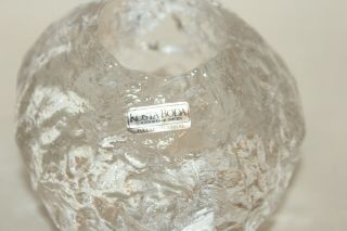 Kosta Boda Sweden Votive Candle Holder Snowball Full Lead Crystal W/O Box 2