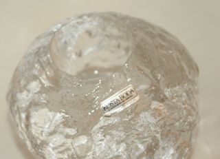 Kosta Boda Sweden Votive Candle Holder Snowball Full Lead Crystal W/O Box 3