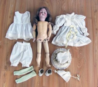 Antique German Bisque Heinrich Handwerck Doll 24” Simon & Halbig