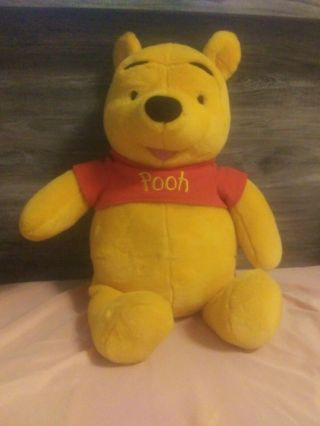 Disney Large I Talk Winnie The Pooh Bear Stuffed Toy Plush Mattel